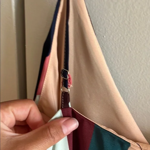 LULUS Erin Muave Multi stripe belted midi slip dress - Picture 9 of 9